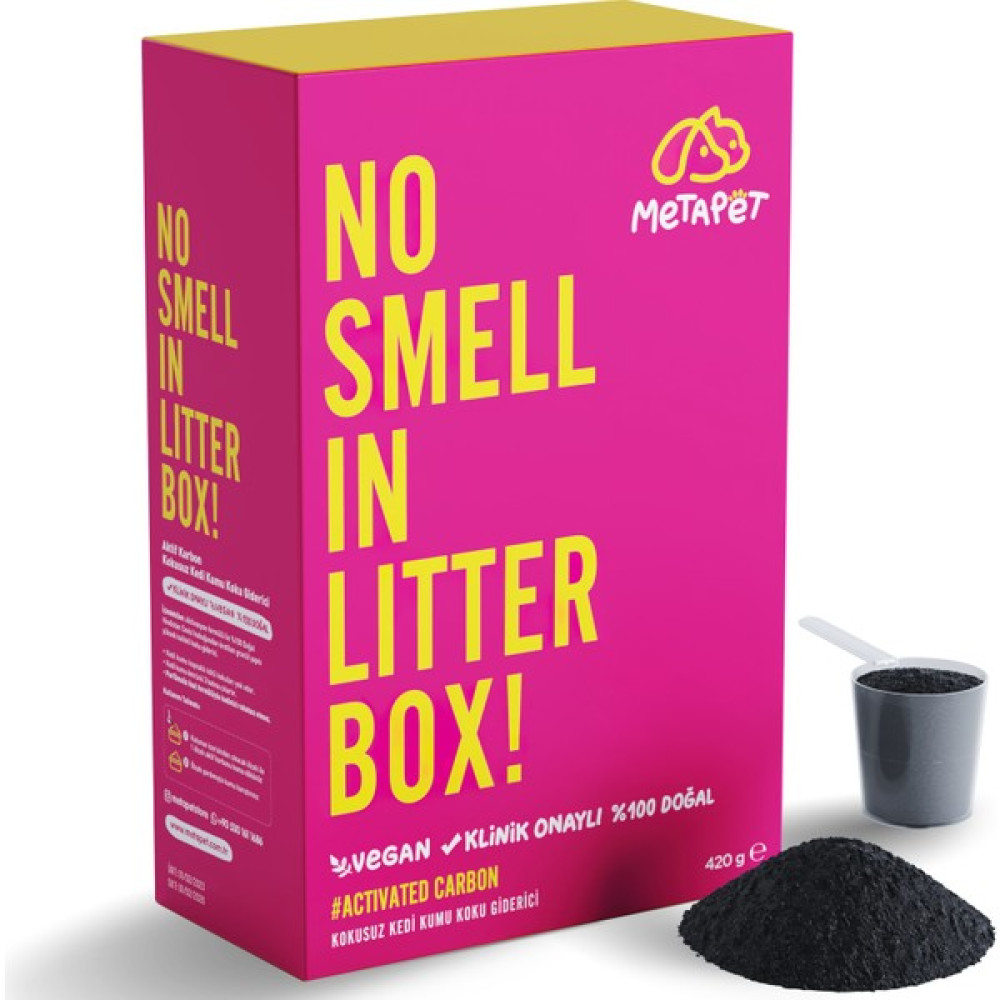 Metapet Kedi Kumu ve Tuvaleti Koku Giderici (420 Gr.),Ölçek Hediyeli - %100 Doğal Kum Kokusu Önleyici Aktif Karbonlu Evcil Hayvan Ürünleri Fiyatı