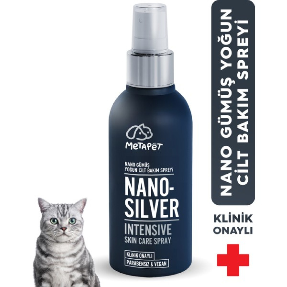 Metapet Kedi Nano Gümüş Yoğun Cilt Bakımı Spreyi, Yara Göz Kulak Ağız Temizlemeye Uygundur, 150 Ml Evcil Hayvan Ürünleri Fiyatı