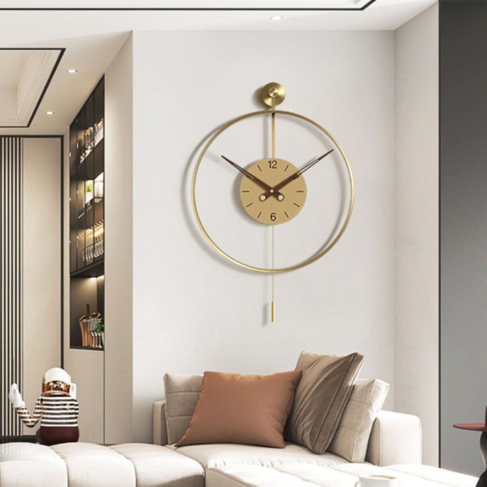 MetaQuartz Aksesuar Metal Orta Boy - Timelles Premium Gold Solo , Modern Dekoratif Sarkaçlı Metal Duvar Saati 50 x 75 A - Ahşap - 1 cm Dekoratif Saat Fiyatı