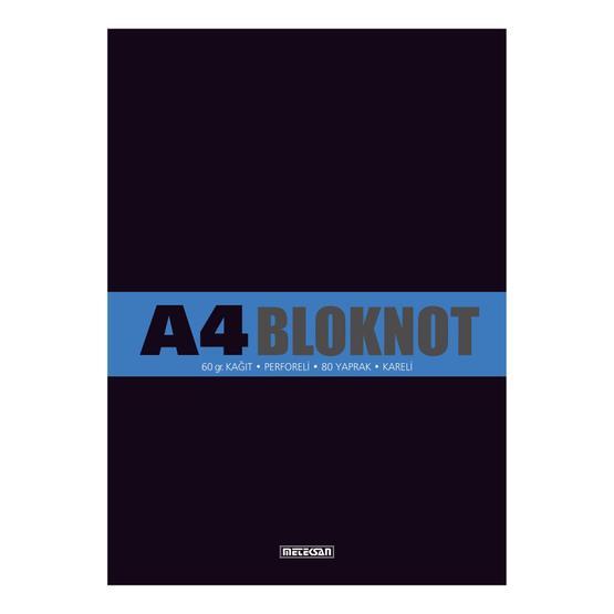 Meteksan A4 80 Yaprak Kareli Spiralli Bloknot
