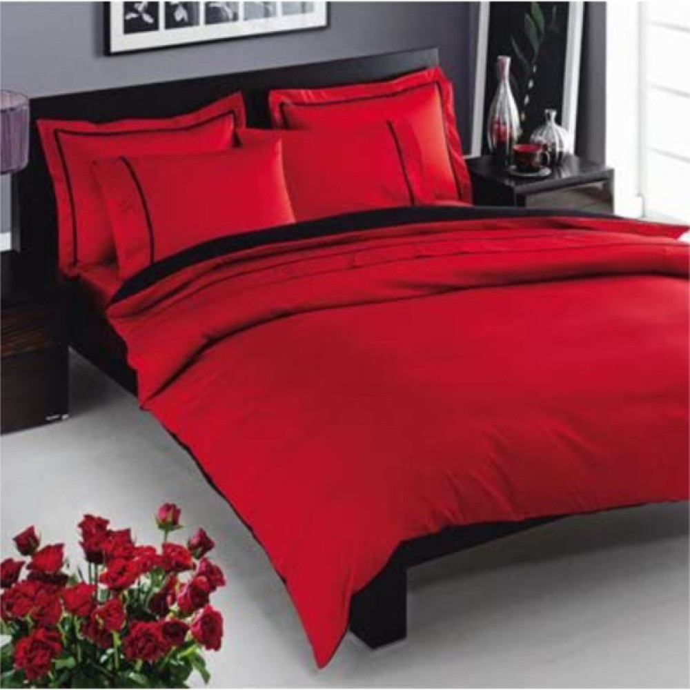 Metinev Kırmızı Siyah Saten Delux Prestige Nevresim Takımı - 200 x 220 cm Nevresim Takımı Fiyatı