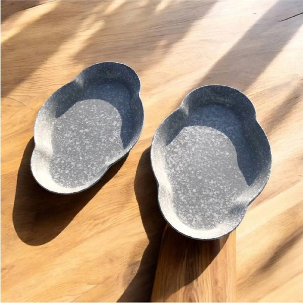Metler Melamin Desenli Kayık Salata Tabağı Servis Tabağı Yemek Meze Tabağı Gri 1 Adet 28X20 cm Mutfak Gereçleri Fiyatı