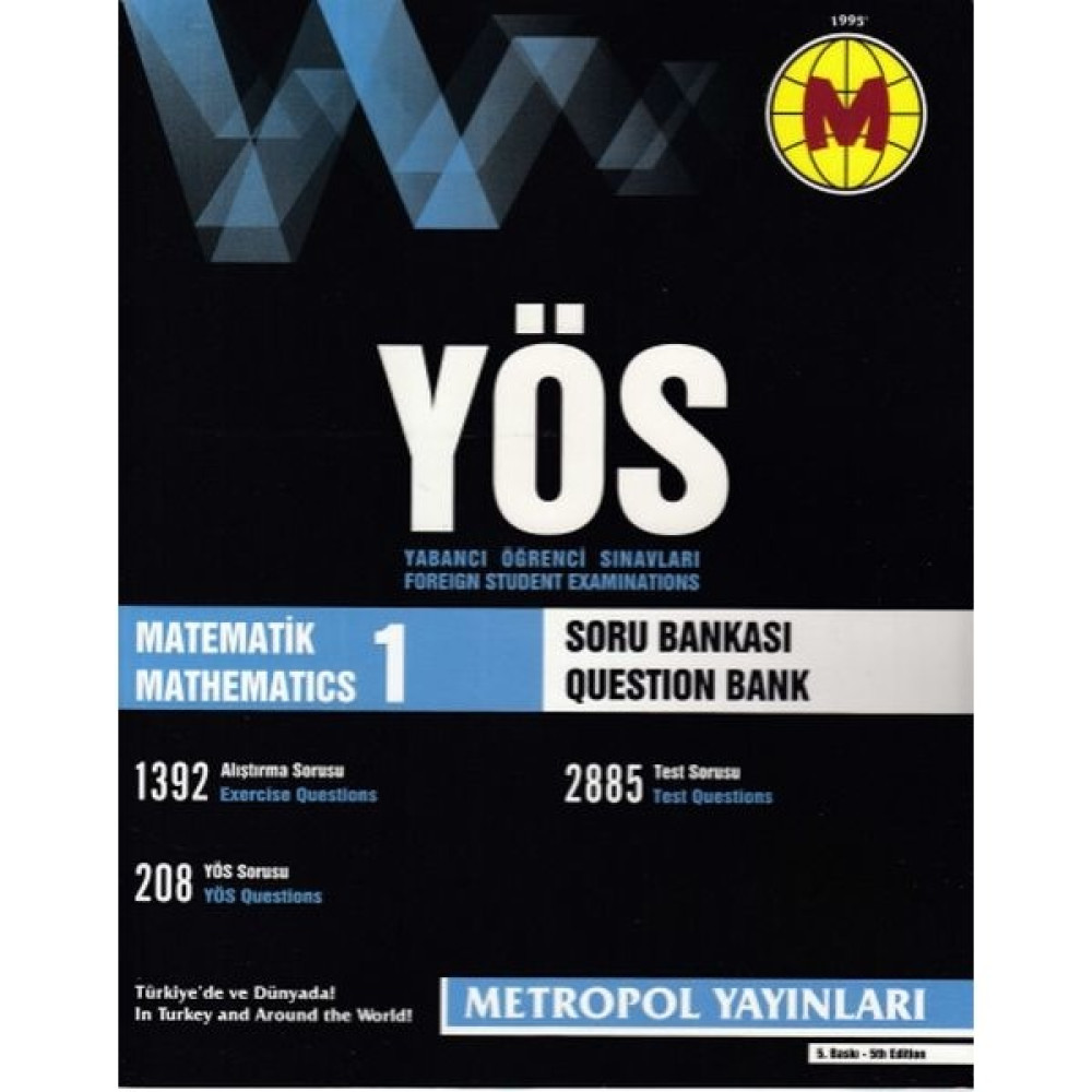 Metropol YÖS Matematik 1 Konu Özetli Soru Bankası Kaynak Kitapları Fiyatı