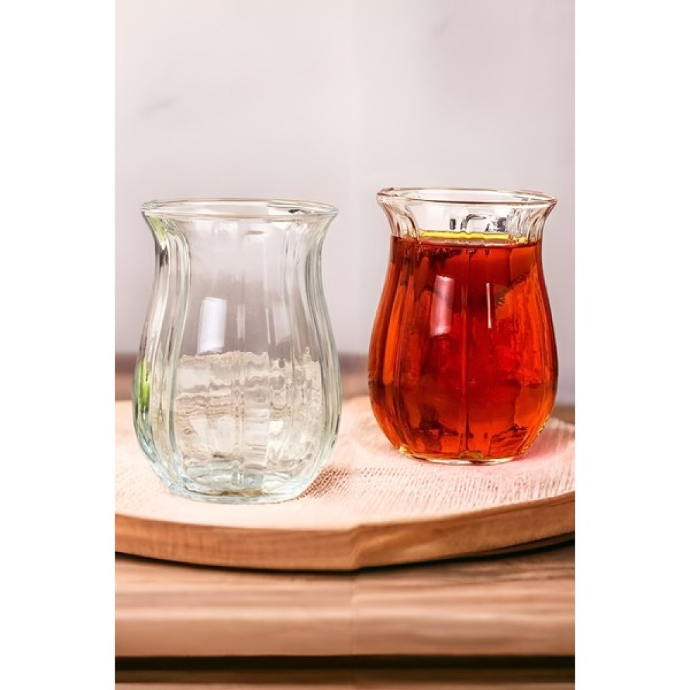 Metropolavm 6'lı Cam Çay Bardağı Kaveh Linka 155CC Özel Tasarım - Şeffaf - 150 ml Fincan / Bardak / Kahve Takımı Fiyatı