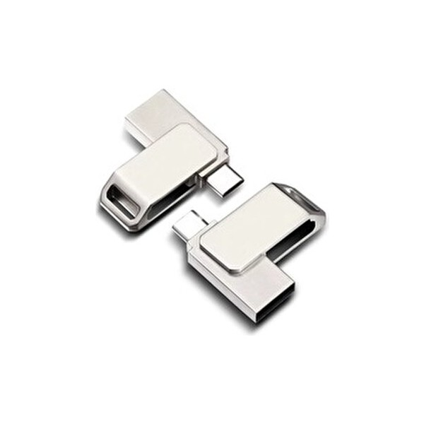 Mettzchrom 128GB Otg Metal Flaş Flash Disk Bellek USB ve Type-C Uyumlu Yüksek Hızlı Veri Aktarımı - 128 GB - Gümüş Bilgisayar Çevirici ve Adaptörü Fiyatı
