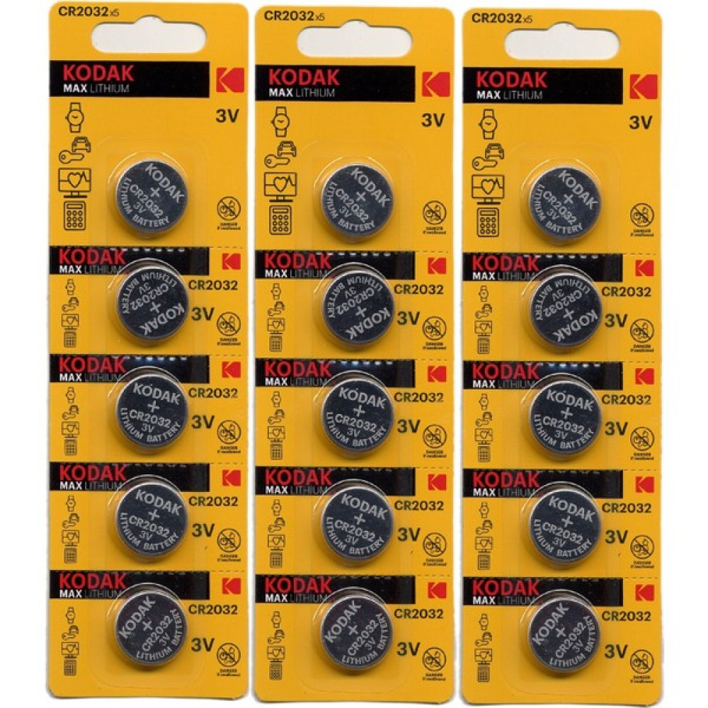 Mettzchrom Kodak CR2032 Lityum 3V Düğme Pil 15'li Piller & Şarj Cihazları Fiyatı