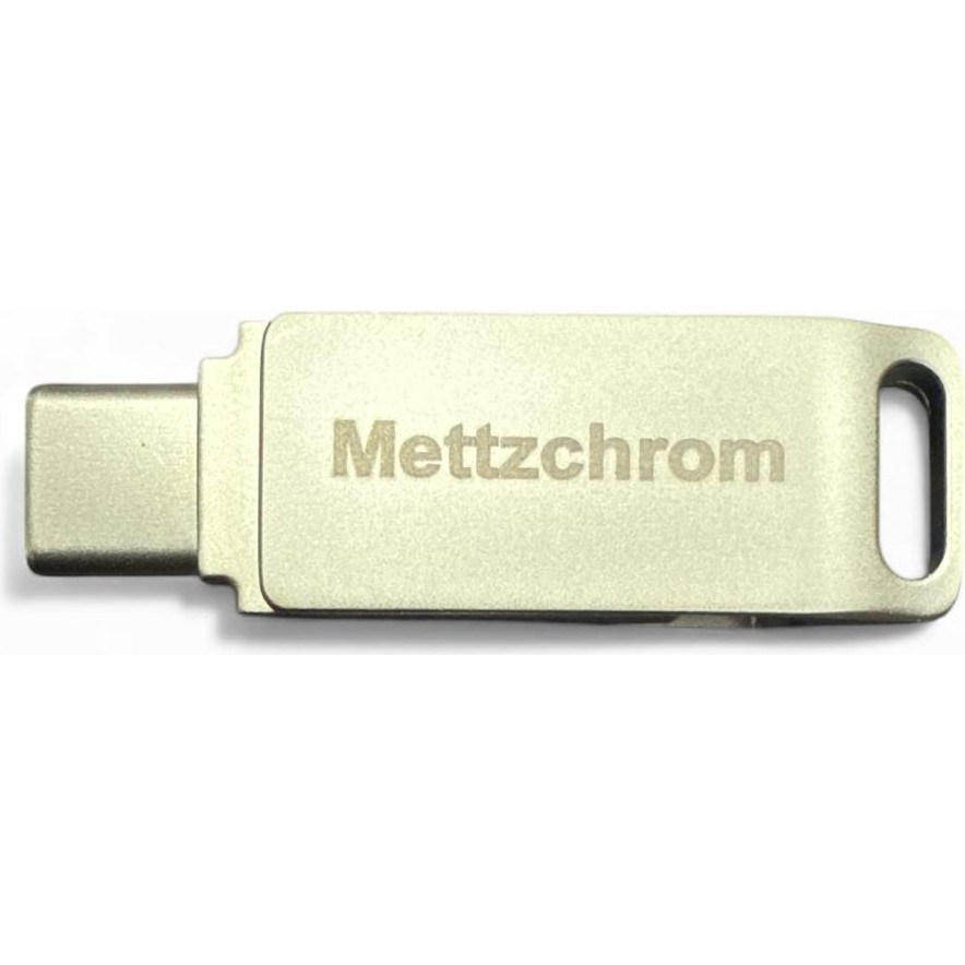Mettzchrom Metal Otg Bellek 128GB Otg Flaş Flash Disk Bellek USB ve Type-C Uyumlu Otg Metal - 128 GB Bilgisayar Çevirici ve Adaptörü Fiyatı