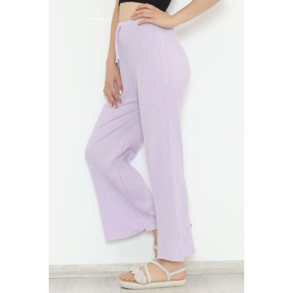 Mevafa Fitilli Pantolon Lila - 8337.1567. Kadın Pantolon Fiyatı