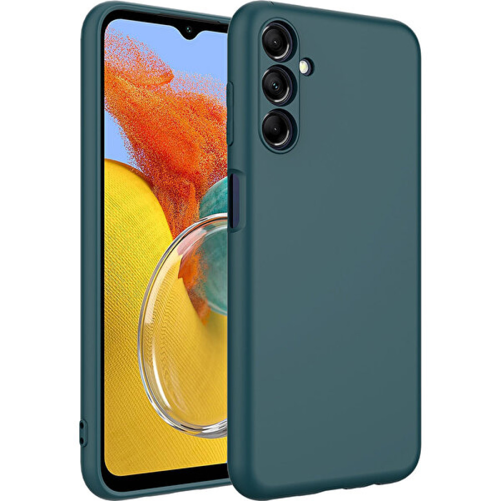 Mevatel Samsung Galaxy M14 Kadife Iç Yüzeyli Mat Kılıf - Koyu Yeşil Cep Telefonu Kılıfı Fiyatı