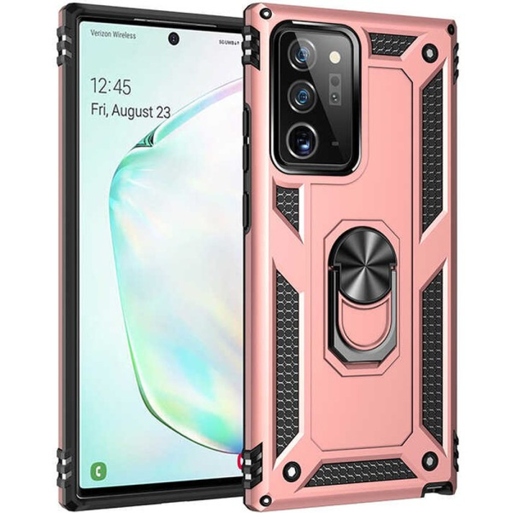 Mevatel Samsung Galaxy Note 20 Zırhlı Standlı Yüzüklü Kılıf - Rose Gold Cep Telefonu Kılıfı Fiyatı