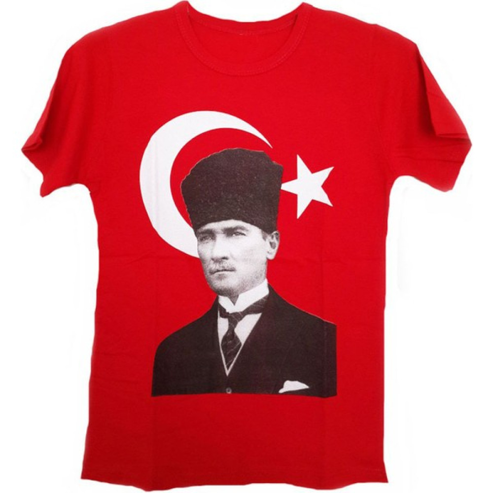 Mevlana Giyim 5 Yaş 12 Yaş Arası Türk Bayrağı Üzeri Atatürk Baskılı Çocuk Tişört T-Shirt Erkek Çocuk T-shirt Fiyatı