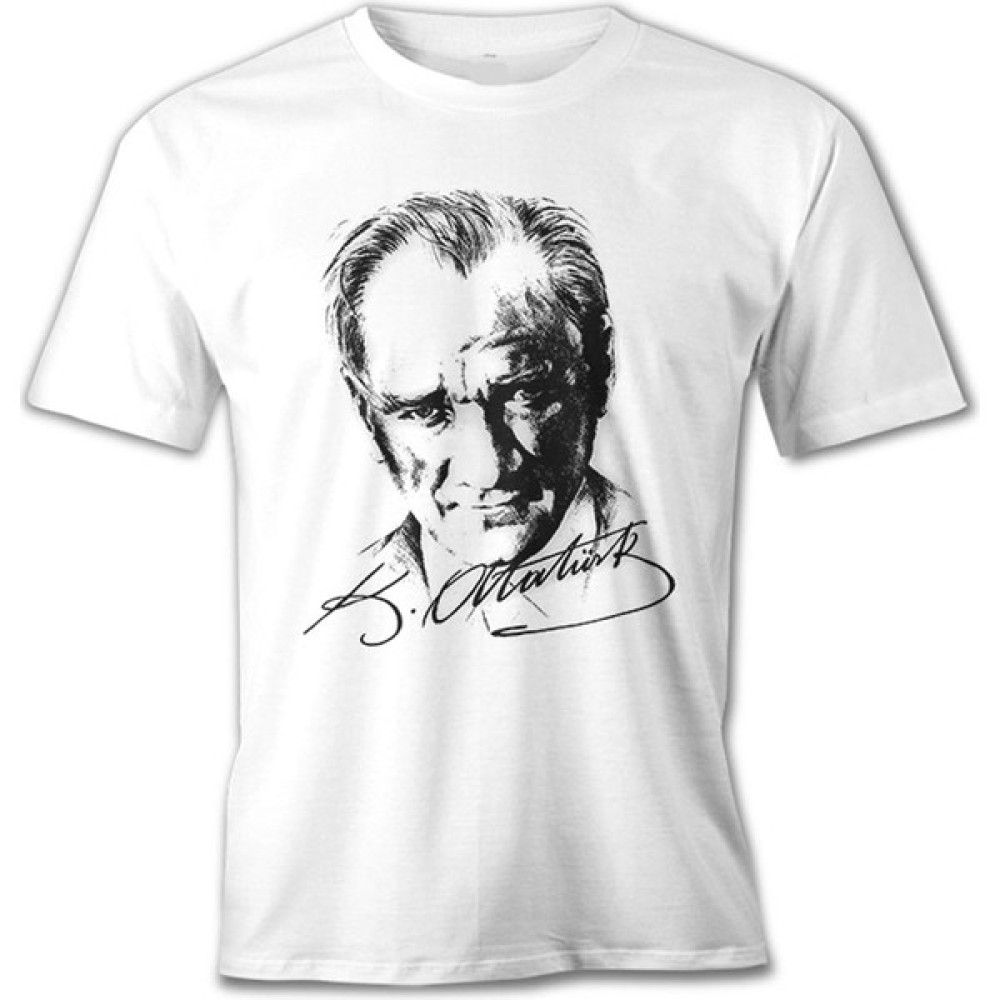Mevlana Giyim Beyaz Renk Mustafa Kemal Atatürk Çocuk Tişört 23 Nisan 19 Mayıs 29 Ekim 10 Kasım Tişörtleri Kız Çocuk T-shirt Fiyatı
