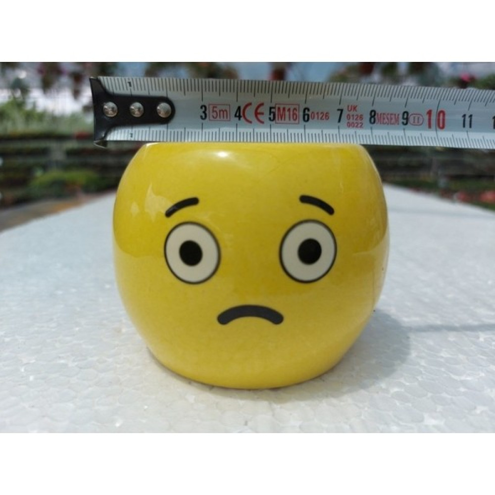 Mevsim Fidancılık Peyzaj Porselen Buruşturan Ağzı Açık Emoji Saksı) Kaktüs Sukulent Saksısı) ( 5.5 Luk Saksı) Saksı ve Aksesuarları Fiyatı