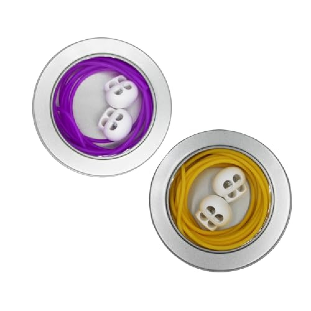 MeyaGo 2PCS Silicone Knitting Stitches Holder Barber Cord Stitch Markers Knit Stiches Keeper Silicone Knitting Cords with Knitting Needle Stoppers in a Storage Tin
