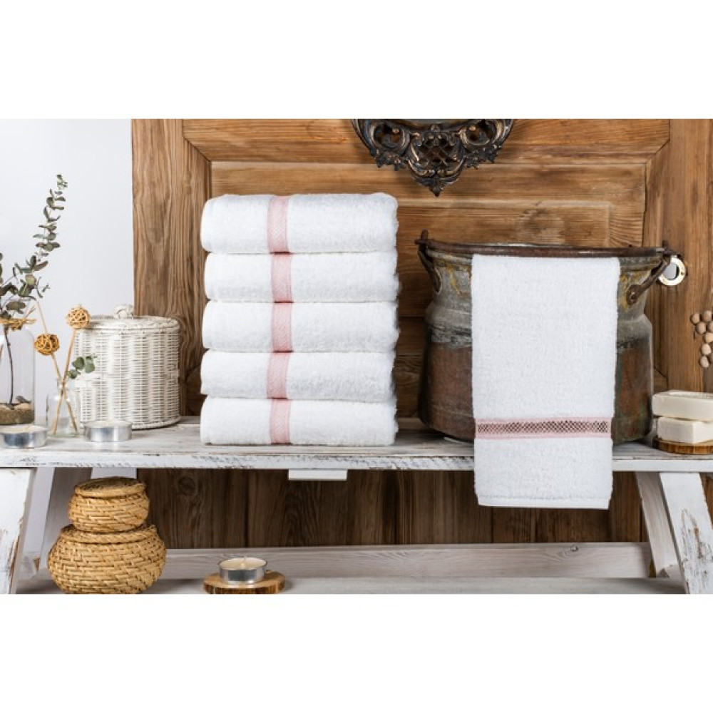 Meyn Collection 50X90 Hediyelik, Çeyizlik Pembe Sepet Ajur Nakışlı 2'li El Havlusu - Beyaz - 50 x 90 cm El / Yüz Havlusu Fiyatı
