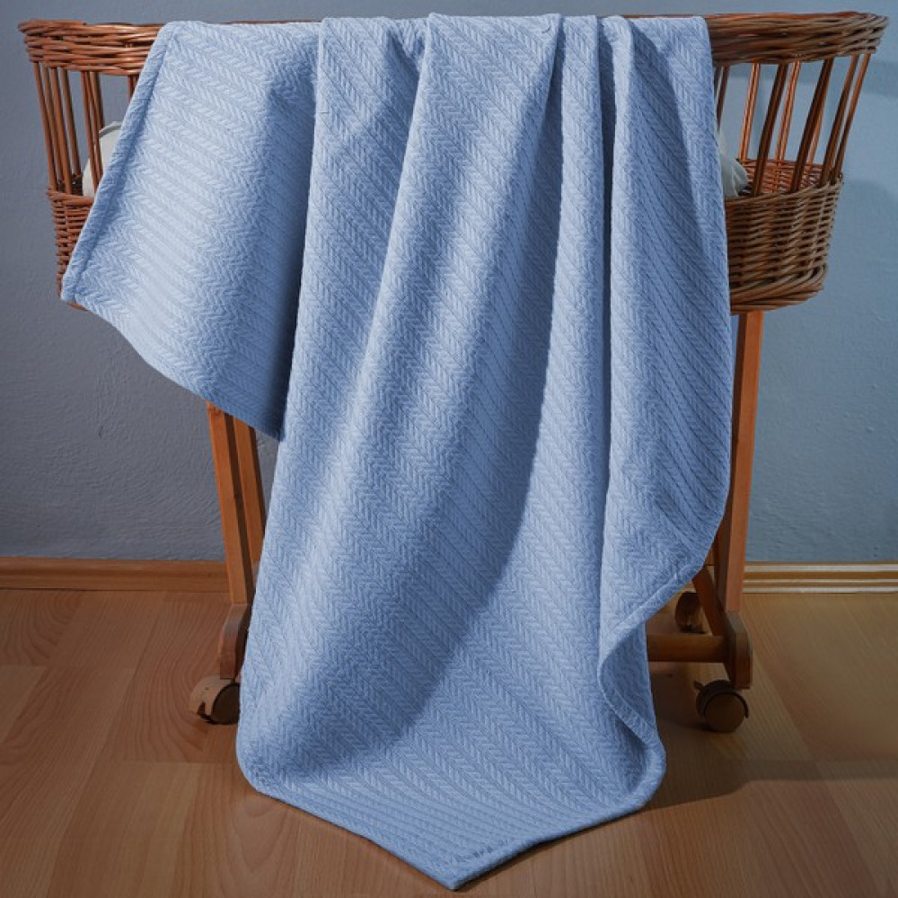 Meyn Collection Çok Amaçlı Bebek Odası Pike Battaniye - Mavi - 120 x 120 cm Yatak Örtüsü Fiyatı