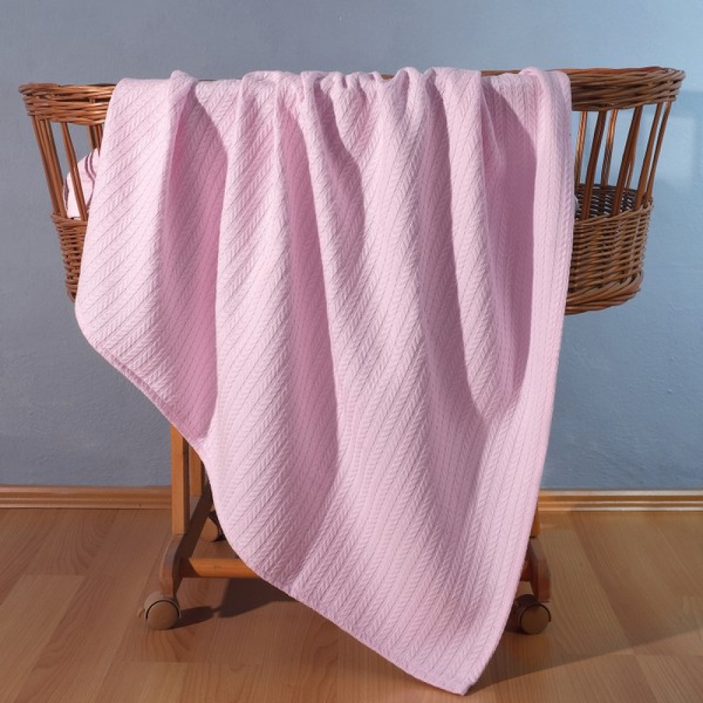 Meyn Collection Çok Amaçlı Bebek Odası Pike Battaniye - Pembe - 120 x 120 cm Yatak Örtüsü Fiyatı
