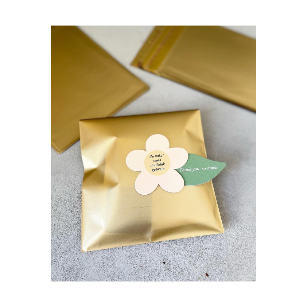 Meyofficial Gold Rengi Metalize Hediye Paketi 17*25 Cm 10lu Yaş Günü & Parti Fiyatı