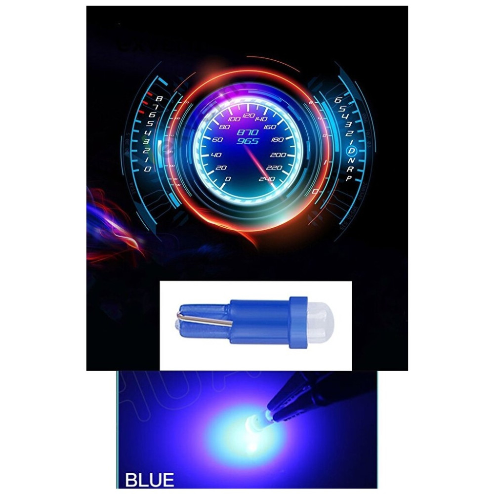 Meyzone 10 Adet 12V T5 LED Ampul Oto Kilometre Gösterge Kadran Ambians Aydınlatma Ledi Mavi Ledli Lambalar Fiyatı