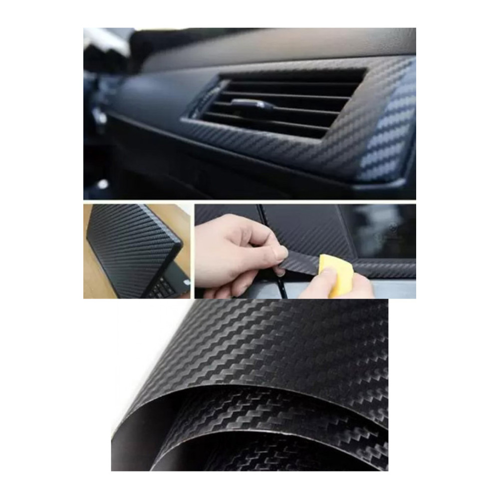 MeyZone Karbon Fiber Folyo Hava Kanallı Araç Döşeme Kaplama Folyosu Siyah 30 Cm X 1 Metre Araba & Motorsiklet Aksesuarı Fiyatı