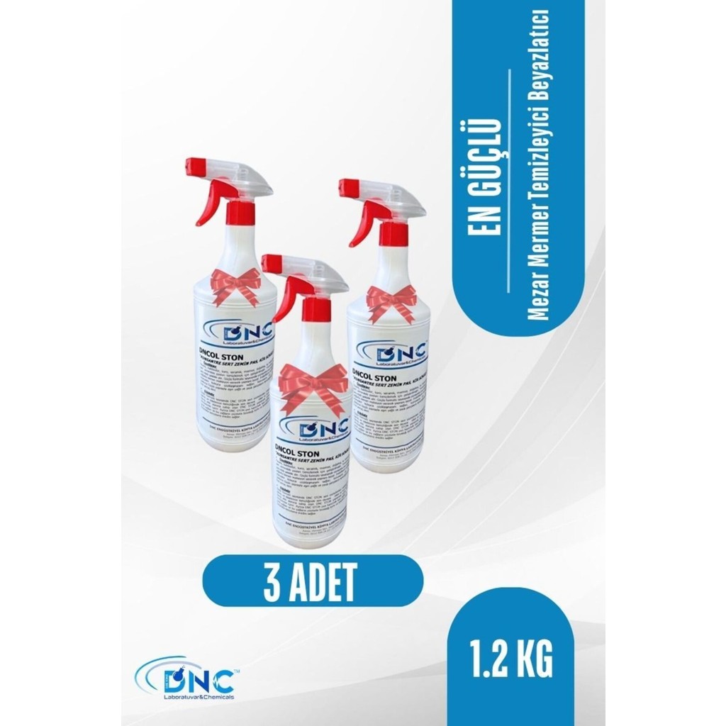 Mezar Mermer Taşı Temizletme ve Beyazlatma Solüsyonu - 1,2kg Dncol Ston (3 Adet) Diğer Fiyatı