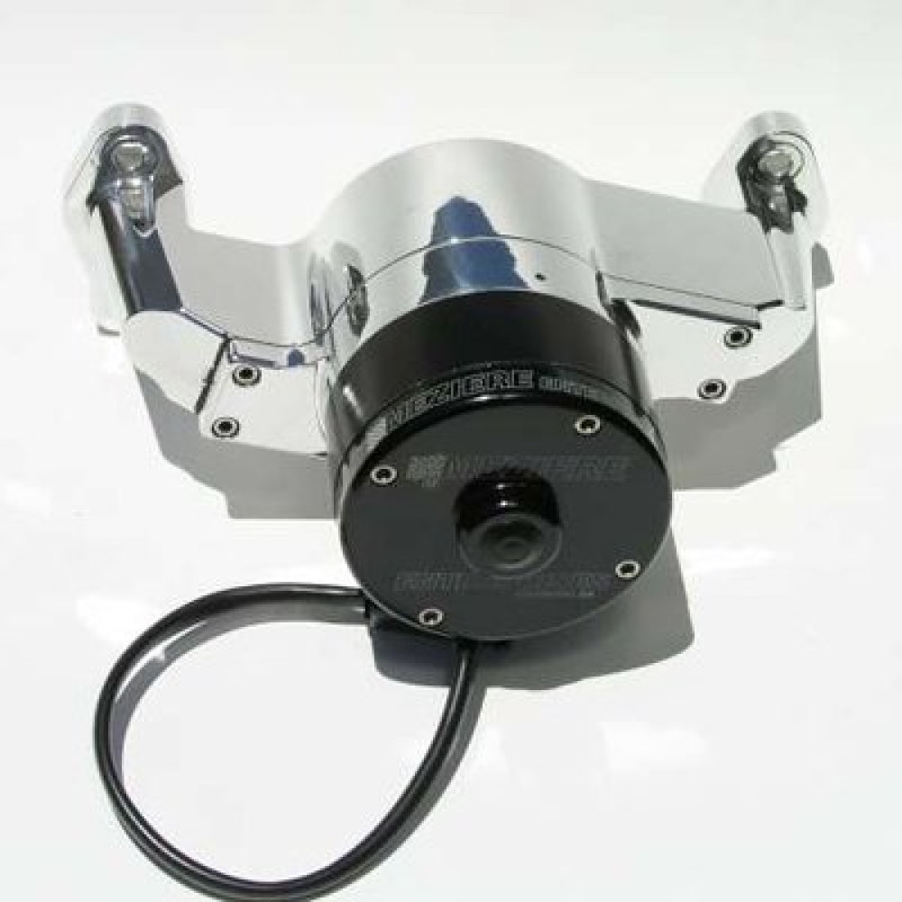 Meziere WP101U Polished Billet Electric Water Pump for Small Block Chevy