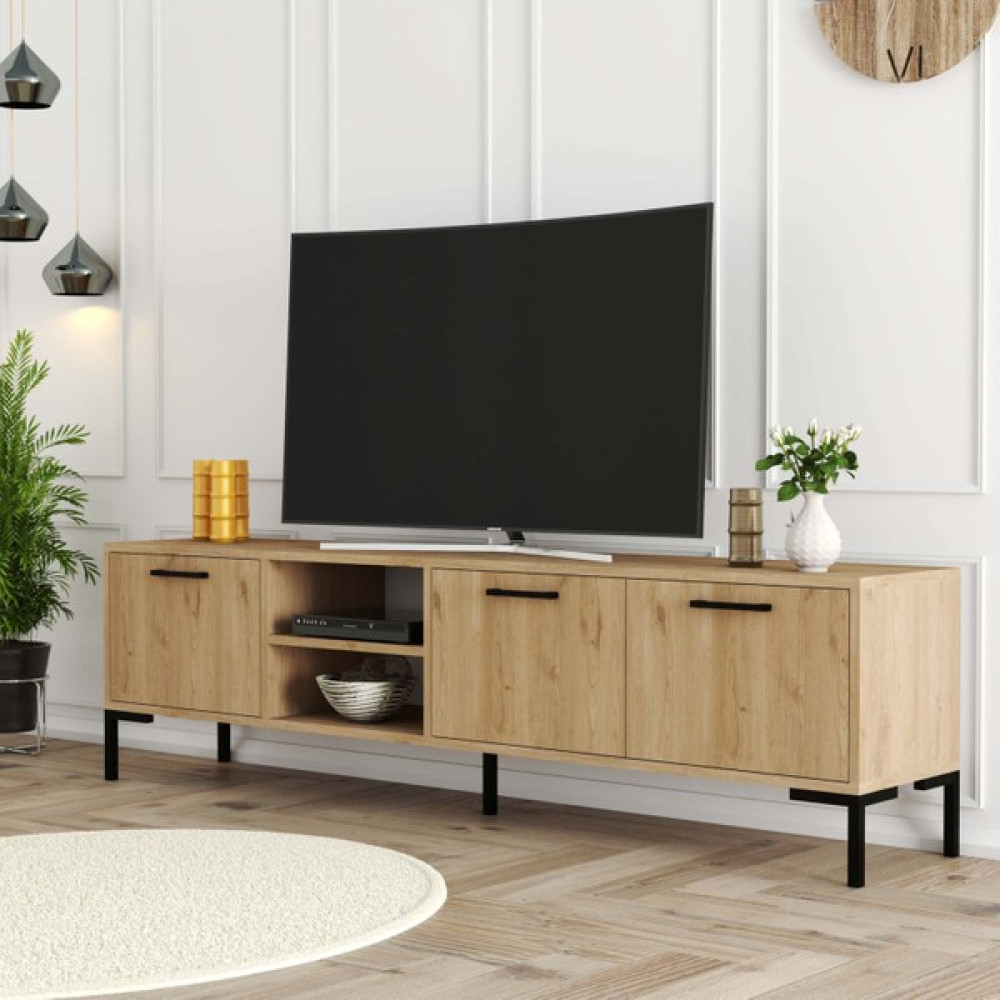 Mezza Aurora (Metal Ayaklı) Tv Ünitesi Sepet Rengi 1596 Tv Ünitesi / Sehpası Fiyatı