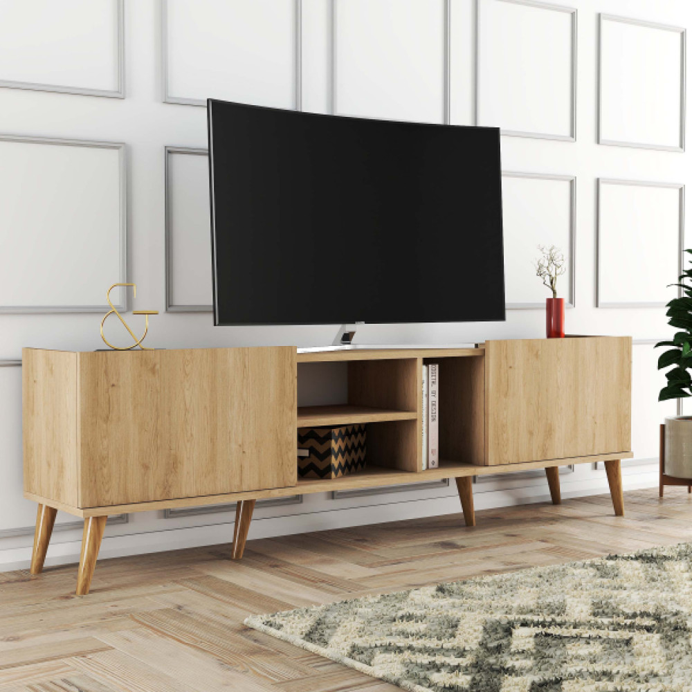 Mezza Lotus (Ahsap Ayakli) Tv Unitesi Sepet Rengi 1350 Tv Ünitesi / Sehpası Fiyatı