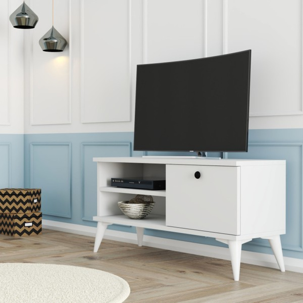Mezza Retro Tv Ünitesi 90 Cm Beyaz 1554 Tv Ünitesi / Sehpası Fiyatı
