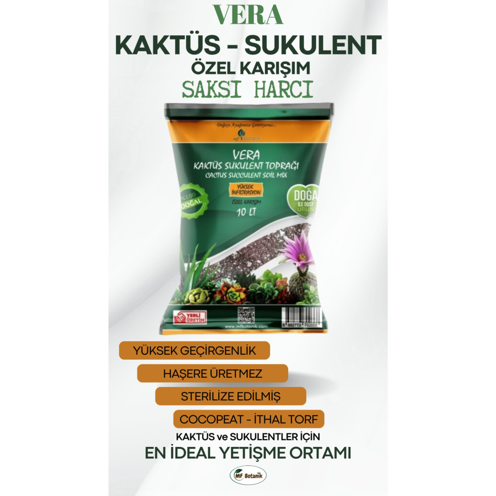 MF Botanik Kaktüs Sukulent Toprağı 10 Litre Teraryum İçin Uygun Toprak Bitki Fiyatı