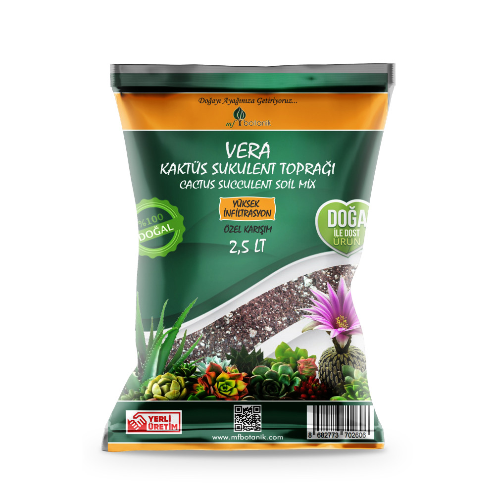 MF Botanik Kaktüs Sukulent Toprağı 2.5 Litre - Teraryum Için Uygun Toprak Bitki Fiyatı