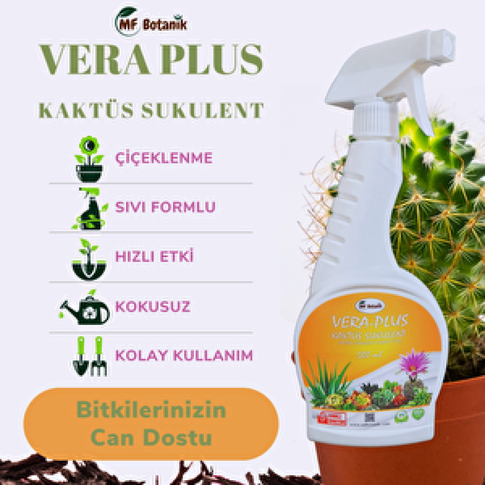 MF Botanik Vera Plus Kaktüs Sukulent Besini Yaprak Gübresi 500 Ml Gübre Fiyatı