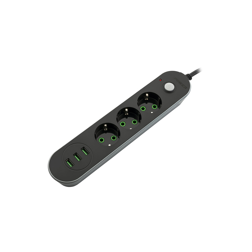 MF PRODUCT Jettpower 0366 Akım Korumalı 3 Usbli 3lü Grup Priz 2 M Uzatma Kablosu Siyah Prizler Fiyatı