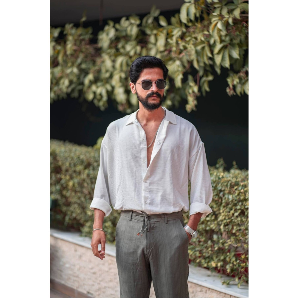 MFU collection Erkek Keten Oversize Geniş Kesim Dökümlü Gömlek S Beden Kadın Gömlek Fiyatı