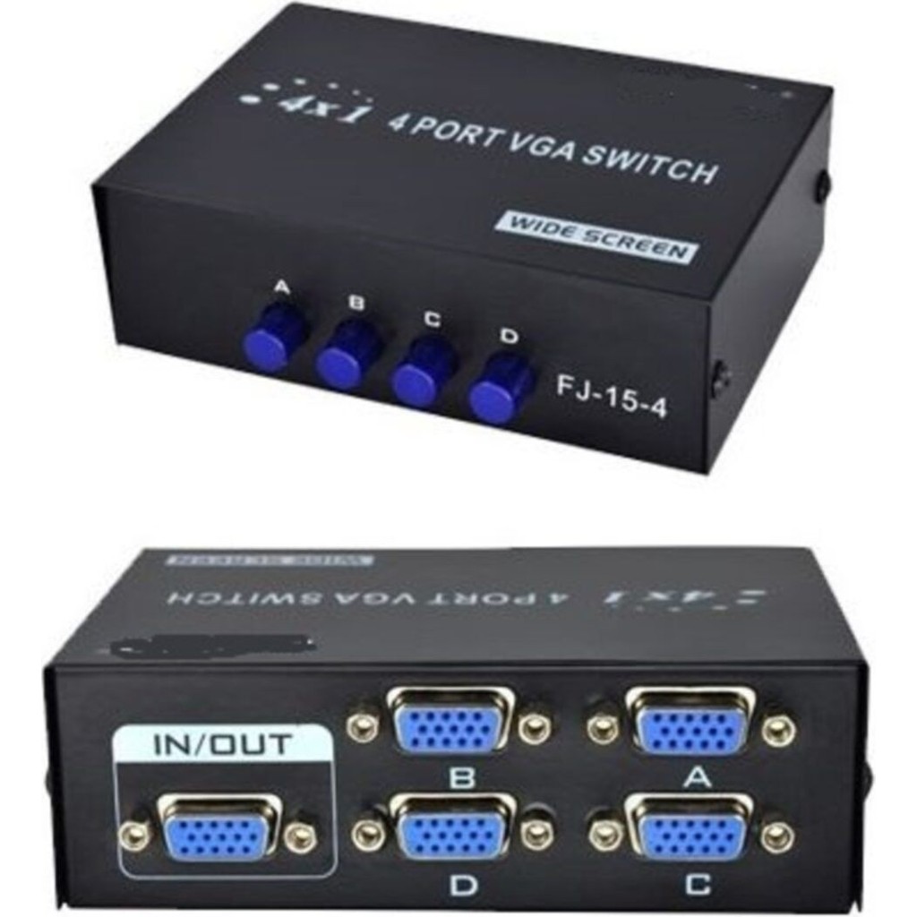 Mg Store Port VGA Switch VGA Seçici 4 Cihaz 1 Monitör VGA Butonlu Bilgisayar Çevirici ve Adaptörü Fiyatı
