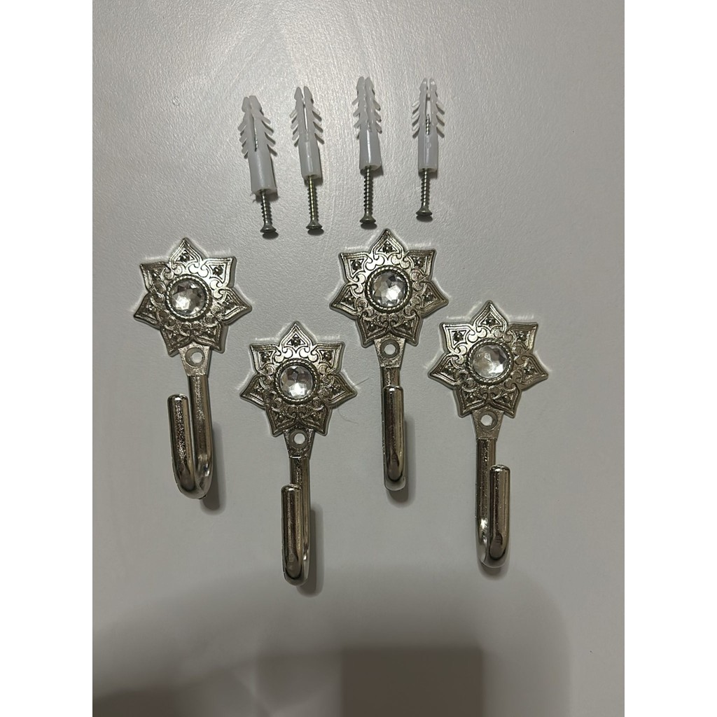 Mg Store Taşlı Askı Fon Perde Demiri - 4lü Perde Fiyatı