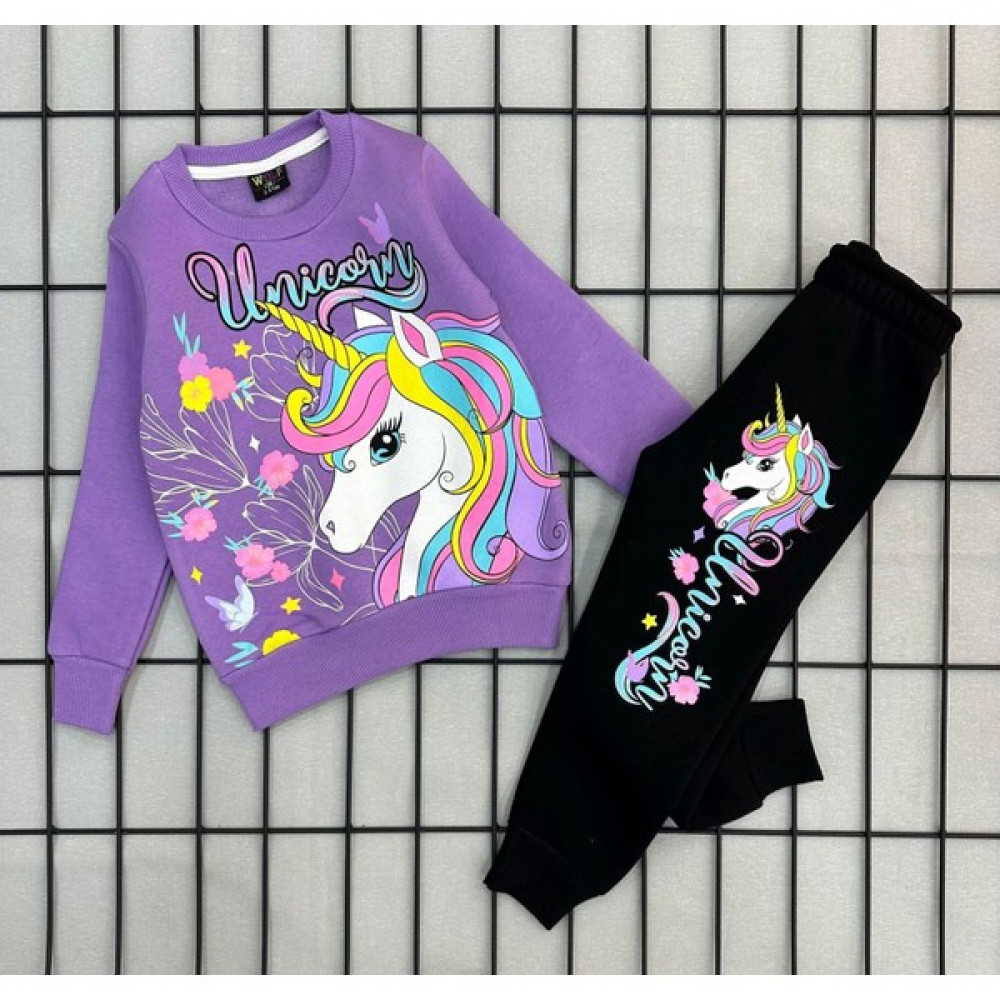 MGD Kız Çocuk Unicorn Baskılı Kompak Penye Eşofman Takımı Kız Çocuk Eşofman Fiyatı