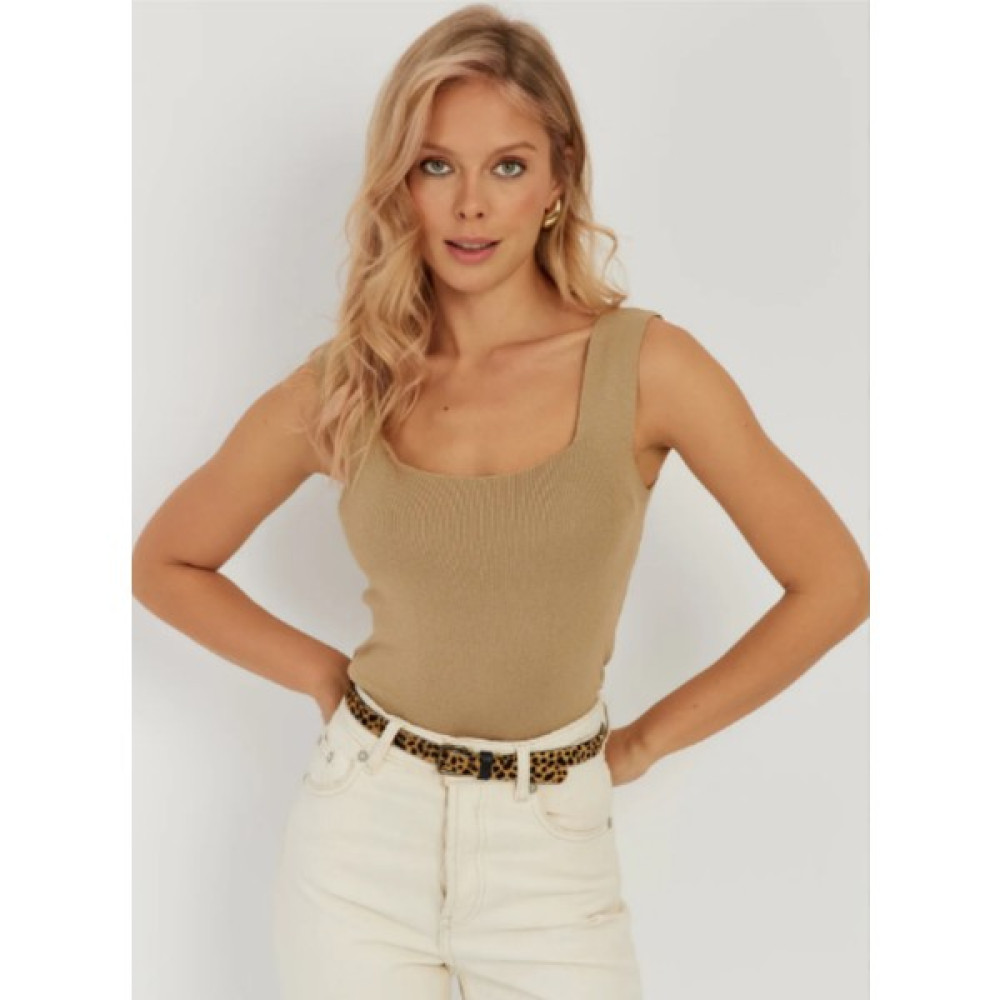Mge Store Kare Yaka Askılı Triko Bluz Bluz Fiyatı