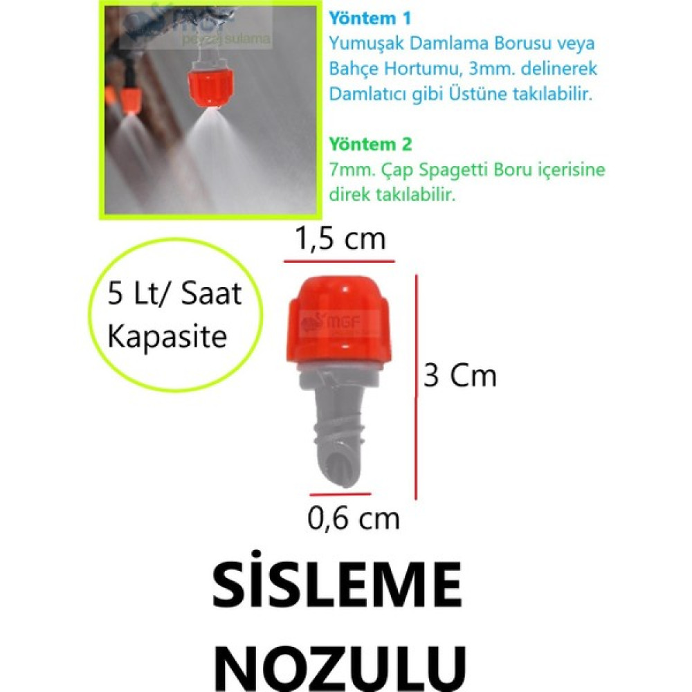 Mgf Plast Mgf 10 Adet Tekli Sera Sisleme Nemlendirme Spreyi Nozulu Kafa Sulama Ekipmanları Sera Sulama Mist Nozul Sulak Fiyatı