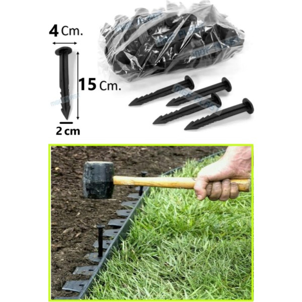 Mgf Plast Mgf 150 Adet Çim Ayırıcı Kazığı 15 cm Çim Ayracı Kazığı Çim Sınırlayıcı Kazığı Bordür Kazık Plastik Jüt Çivi Bahçe Dekorasyon & Düzenleme Fiyatı