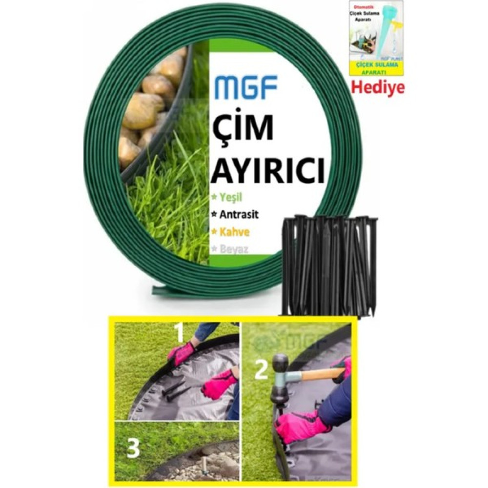 Mgf Plast Mgf Çim Ayırıcı / Sınırlandırıcı Plastik Ayraç 25 Metre – Yeşil Bahçe Dekorasyon & Düzenleme Fiyatı