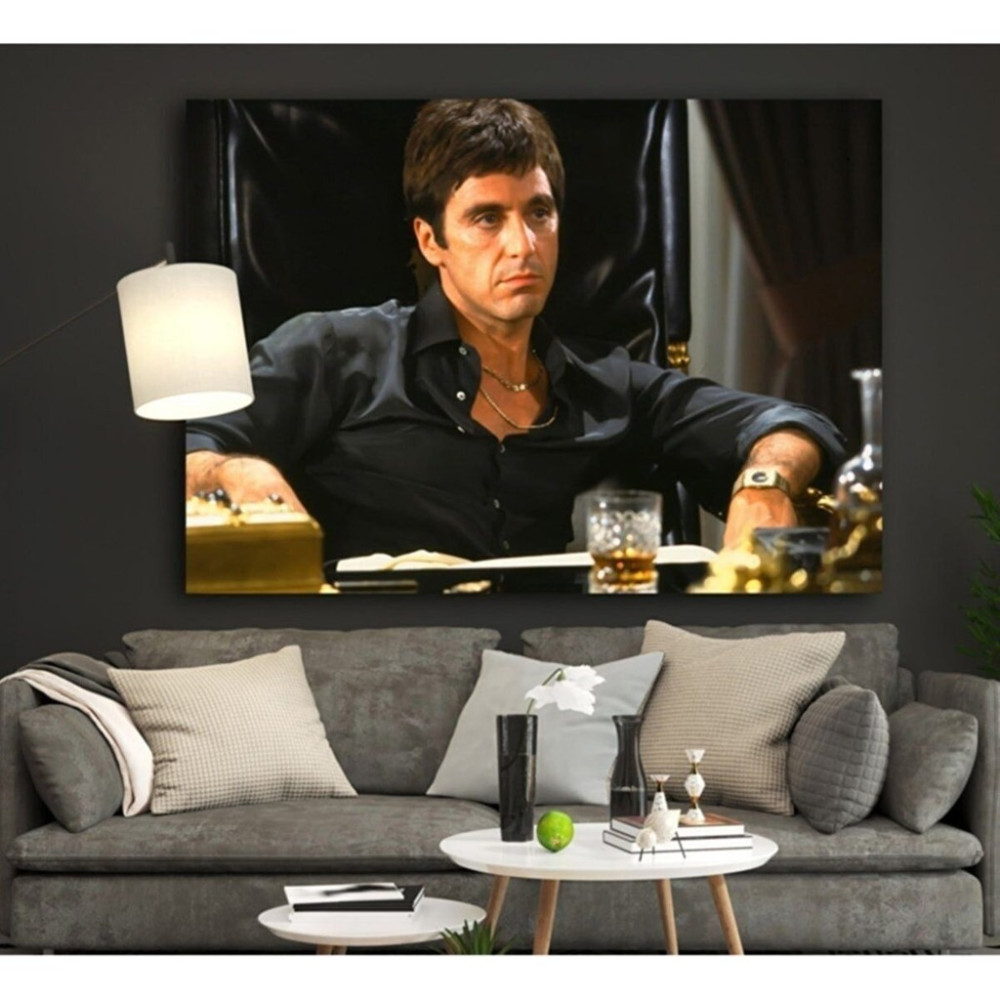 Mgi Design Tablo - Tony Montana Scarface - Al Pacino - 20 x 30 cm - Ahşap Kanvas Tablo Fiyatı