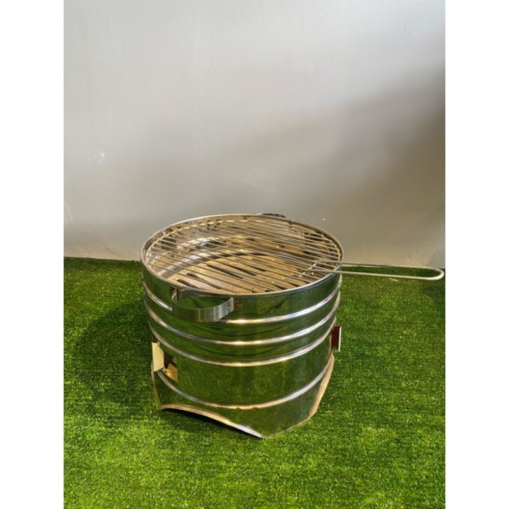 MGöktürk Mangalları 30 cm Krom 3 Kapaklı Yuvarlak Mangal Bahçe Mangalı & Barbekü Fiyatı
