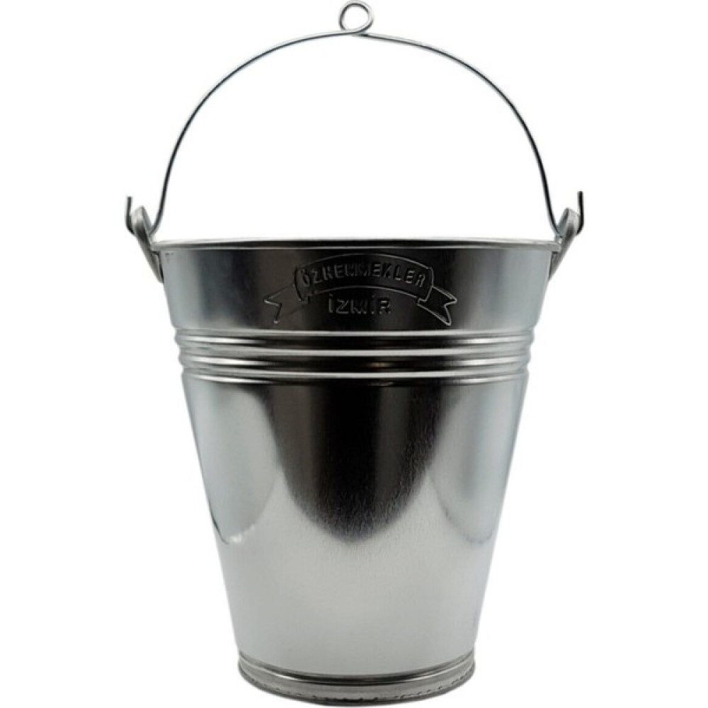 MGöktürk Mangalları İş Güvenliği Yangın Kovası Metal Galvaniz Su Kum Kovası No:34 (13 Litre) Dekoratif Bahçe Ürünleri Fiyatı