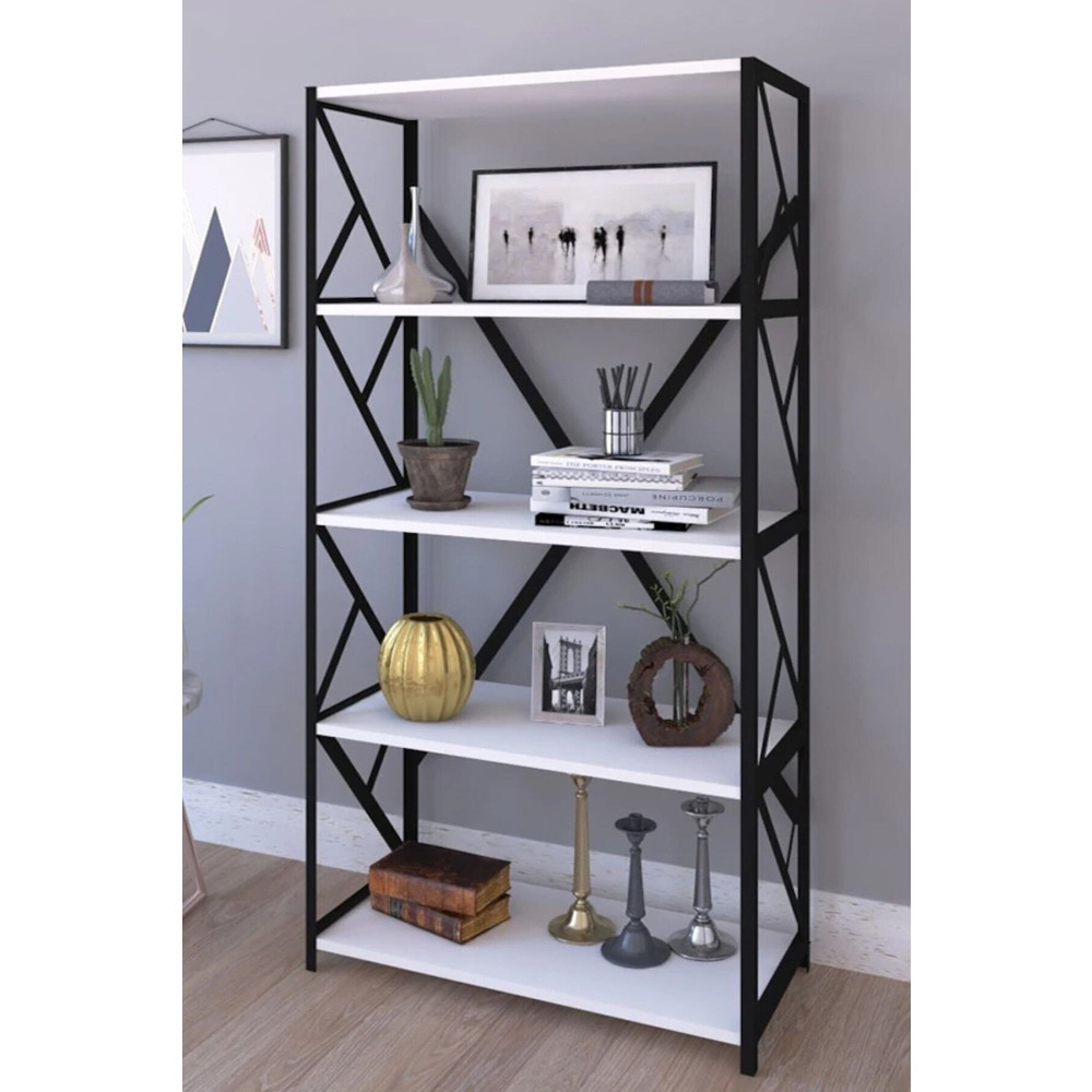 Mgr Office Beyaz Metal Kitaplık 5 Raflı Kitaplık Raf Kütüphane 150 Cm Kitaplık Fiyatı