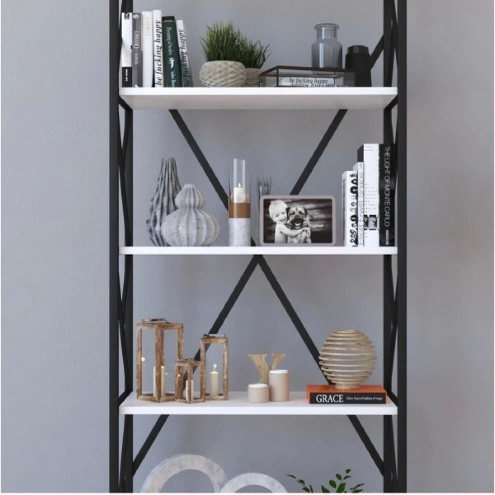 Mgr Office Klasik Metal Ayaklı 5 Raflı Kitaplık Beyaz 30 cm 5 60 cm 151 cm Klasik Klasik Metal Beyaz Suntalam - 0 Kitaplık Fiyatı