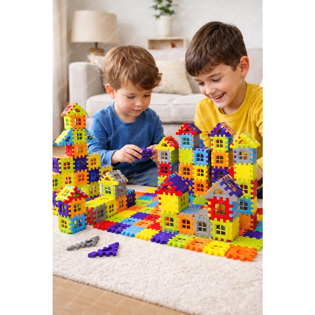 M&H 3D Ev Puzzle - 128 Parça Eğitici Şehir Kurma ve Tasarım Seti Anne Bebek Oyuncak Fiyatı