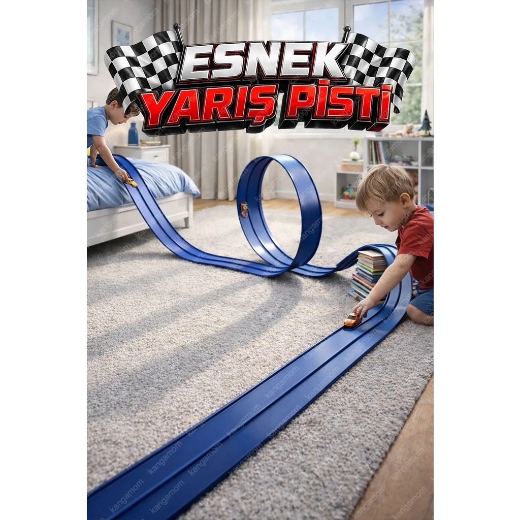 M&H Esnek Yarış Pisti 4.5 Metre Flex Track - Çok Renkli Oyun Seti Fiyatı