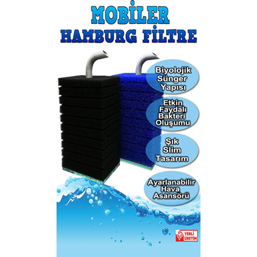 Mhf Mobiler Hamburg Filtre Yeni Nesil Tr'de Tek (10X10X19CM Sünger Ölçüsü) - 10PPI Mavi Biyolojik Sünger Evcil Hayvan Ürünleri Fiyatı