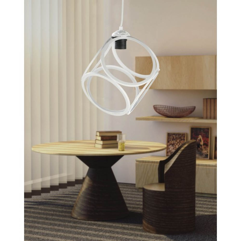 MHK Collection Modern Desgn Beyaz Çember Küp Model Sarkıt Salon Mutfak Banyo Yatak Odası Çocuk Odası Avize (1 Adet) Avize Fiyatı